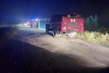 Фотография к новости: Тушение пожара продолжается в районе пяти сёл в Костанайской области