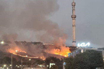 Фотография к новости: Угрозы жилым домам нет - ДЧС о пожаре на Коктобе