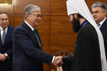 Фотография к новости: Касым-Жомарт Токаев встретился с представителями православной церкви