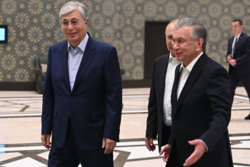 Фотография к новости: Токаев, Путин и Мирзиёев посадили деревья в Самарканде