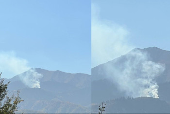 Фотография к новости: Пожар тушат на Кок-Жайлау в Алматы