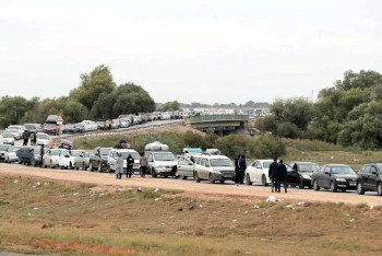 Фотография к новости: На границе с Казахстаном в Астраханской области развернут пункт мобилизации россиян