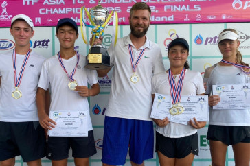 Фотография к новости: Казахстанские теннисисты выиграли чемпионат Азии среди юниоров