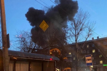 Фотография к новости: Военный самолёт упал на дом в Иркутске