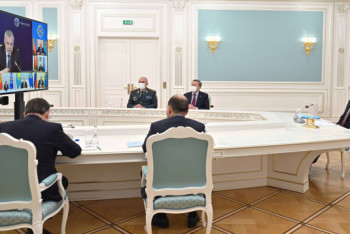 Фотография к новости: Токаев выступил на внеочередной сессии Совета коллективной безопасности ОДКБ