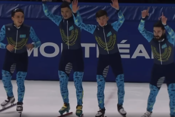 Фотография к новости: Сборная Казахстана по шорт-треку завоевала "серебро" этапа Кубка мира в Монреале