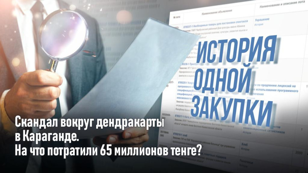 История одной закупки: скандал вокруг дендракарты в Караганде. На что потратили 65 миллионов тенге?
