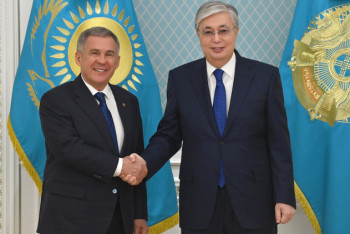 Фотография к новости: Касым-Жомарт Токаев встретился с президентом Татарстана Рустамом Миннихановым в Астане