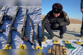 Фотография к новости: Большой схрон оружия обнаружили в Конаеве