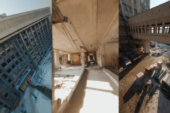 Фотография к новости: В Сети опубликовали видеокадры сожжённого здания акимата Алматы