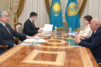 Фотография к новости: Токаев принял руководителей Halyk Bank