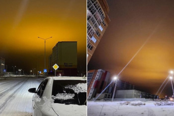 Фотография к новости: Необычное свечение в небе переполошило жителей Уральска