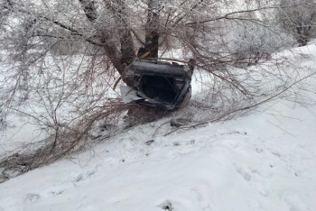 Фотография к новости: Иномарка перевернулась недалеко от Талдыкоргана. Погибли два человека