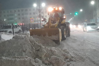 Фотография к новости: Более двух тысяч грузовиков снега вывезли за ночь из Астаны
