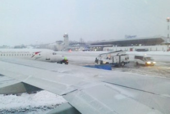 Фотография к новости: В аэропорту Астаны отменили и задержали 45 авиарейсов