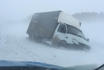 Фотография к новости: Газель с сухофруктами слетела в кювет в СКО