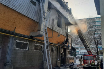Фотография к новости: Пожар в кафе в центре Алматы: стали известны подробности происшествия
