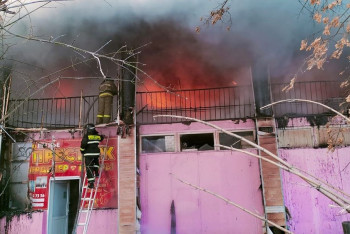 Фотография к новости: Уголовное дело возбуждено по факту пожара на рынке Тараза