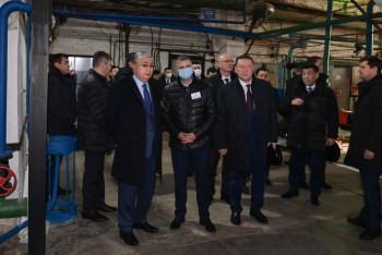 Фотография к новости: Токаев посетил теплоцентр в Лисаковске