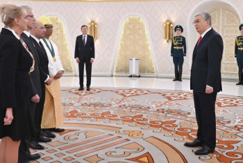 Фотография к новости: Токаев поздравил послов нескольких государств с официальным началом дипмиссии в Казахстане