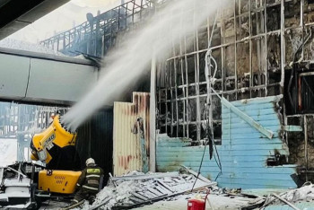 Пожар в "Облаках" на Шымбулаке тушили с помощью генераторов снега