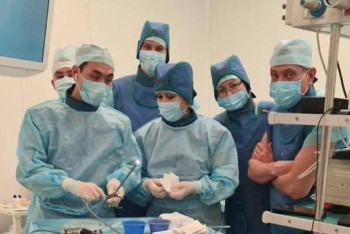 Фотография к новости: С помощью одного прокола костанайские врачи спасли пенсионерку с камнями в почках