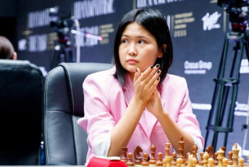 Фотография к новости: "У неё большое шахматное будущее": Титулованный шахматист об игре с Бибисарой Асаубаевой