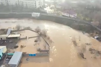 Фотография к новости: Паводки в Туркестанской области показали с дрона