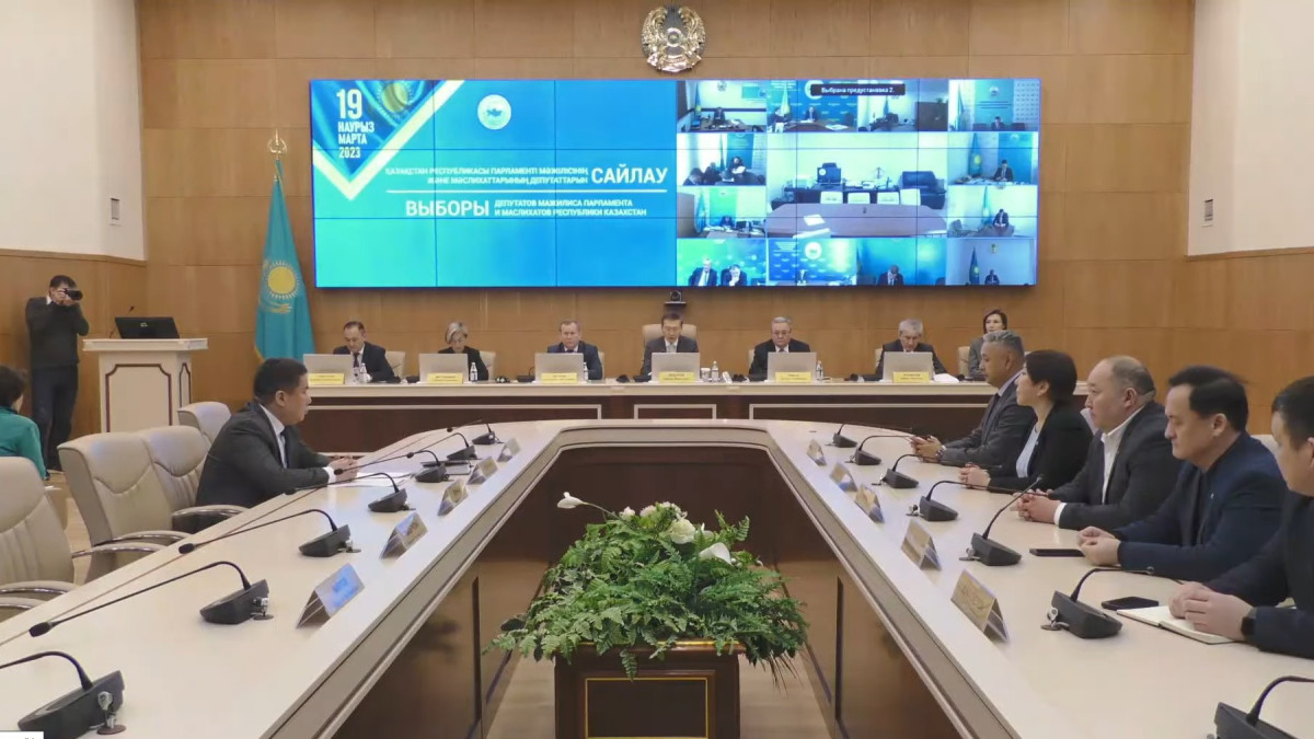 кадр из трансляции ЦИК РК