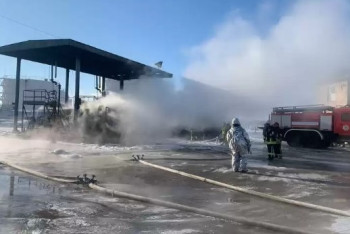 Фотография к новости: Уголовное дело завели после пожара на АЗС в Кокшетау