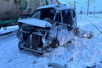 Фотография к новости: Поезд столкнулся с автомобилем в Акмолинской области, погибли три человека