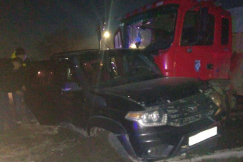 Фотография к новости: Внедорожник и грузовик столкнулись на трассе в Талдыкоргане