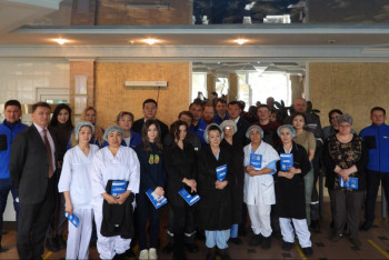 Фотография к новости: Члены партии "Ак жол" провели встречи с трудовыми коллективами в Карагандинской области