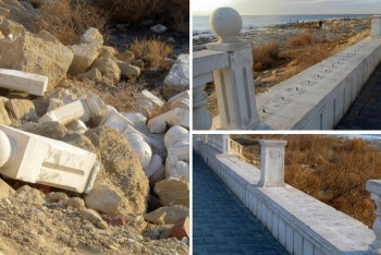 Фотография к новости: Кто восстановит балюстраду на набережной Актау