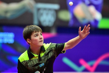 Фотография к новости: Алан Курмангалиев вошёл в топ-5 юниоров мира по настольному теннису