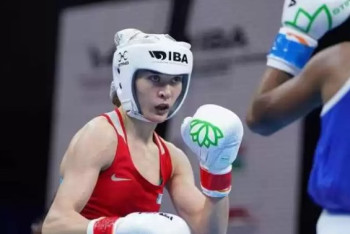 Фотография к новости: Казахстанская чемпионка нокаутом выиграла первый бой на ЧМ-2023 по боксу