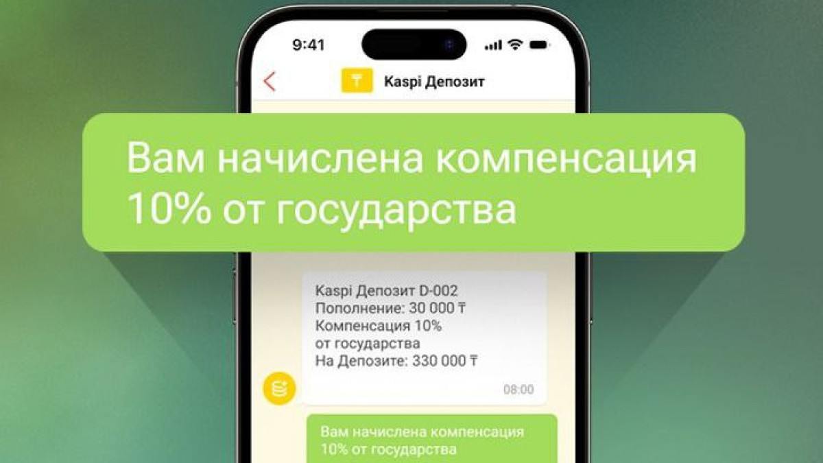 1,2 миллиона клиентов Kaspi.kz получили компенсацию государства по депозитам