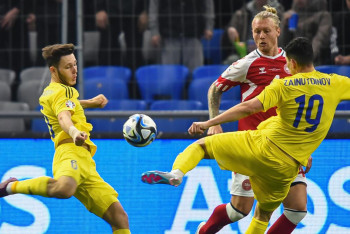 Фотография к новости: Казахстанские футболисты одержали волевую победу над сборной Дании