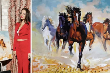 Фотография к новости: Художница из Петропавловска прославляет Казахстан на международной арене