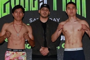 Фотография к новости: "Казахский мексиканец" прошел взвешивание перед вторым боем в США