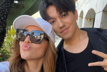 Фотография к новости: Димаш Кудайберген появился в компании эффектной грузинской певицы