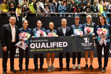 Фотография к новости: Благодаря Рыбакиной Казахстан пробился на Кубок Билли Джин Кинг