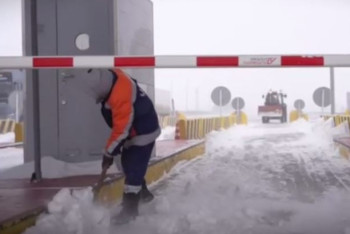 Фотография к новости: Из-за непогоды ограничено движение на трассах в восьми областях