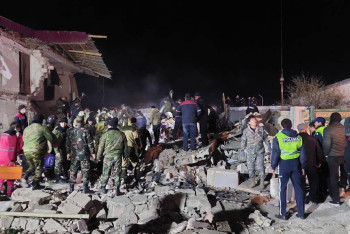 Фотография к новости: Многоквартирный дом обрушился в Жанаозене после взрыва