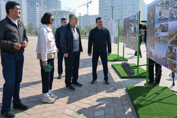 Фотография к новости: План озеленения и благоустройства Астаны презентовали Токаеву