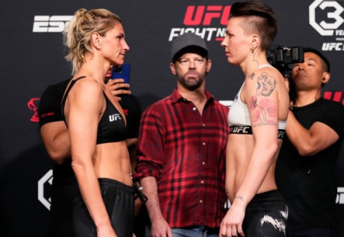 Фотография к новости: Уроженка Казахстана применила "рычаг коленом" и выиграла бой в UFC