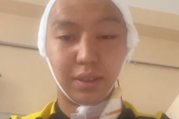 Фотография к новости: Видео из реанимации: футболист "Кайрата" записал видеообращение