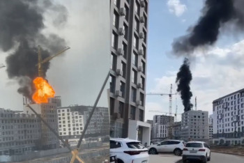 Фотография к новости: Крупный пожар вспыхнул на левом берегу Астаны - слышны взрывы