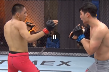 Фотография к новости: Казахский боец из Китая отправил в нокаут южнокорейца в битве за контракт UFC