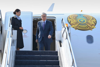 Фотография к новости: Токаев прибыл с рабочей поездкой в Северо-Казахстанскую область